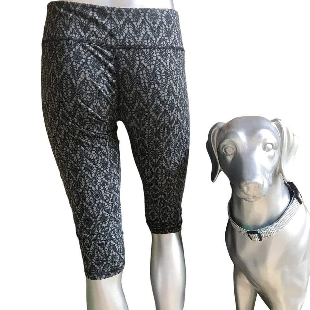 Prana Paisley Green Cropped Yoga Leggings Women’s Size Medium